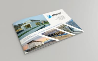 Création de brochures, rolls-up et visuels pour Acomet SA