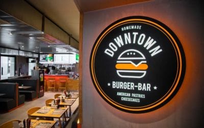 Identité visuelle et luminaires pour le Downtown Burger Bar
