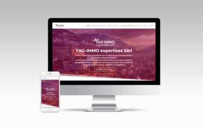 Création de logo, cartes de visite et site internet pour Yag-Immo Expertises Immobilières Sàrl