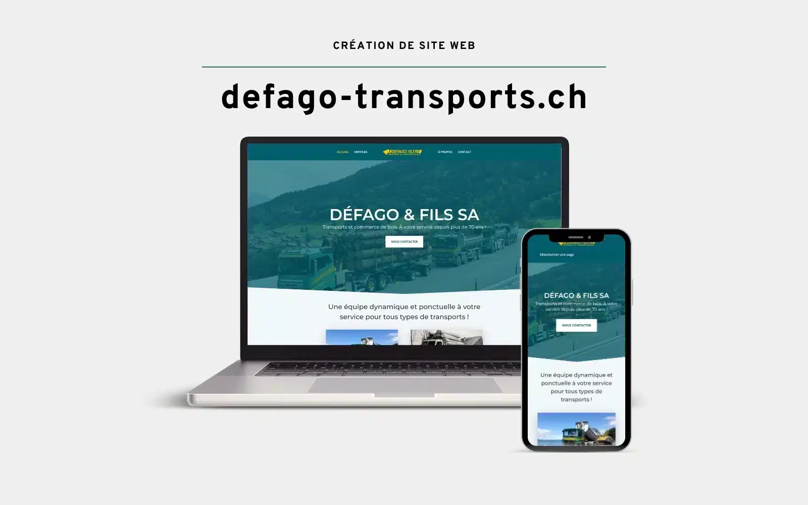 Création de site web pour entreprise de transports