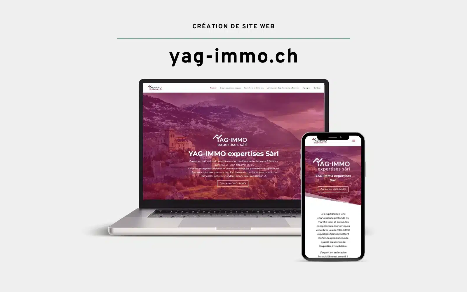 Création de site web pour agence immobilière